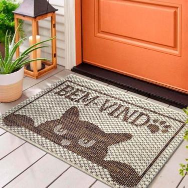 Imagem de 2 Tapete Porta Capacho Antiderrapante Js Gato 40x60 M87 - IDEALIZA, Fe