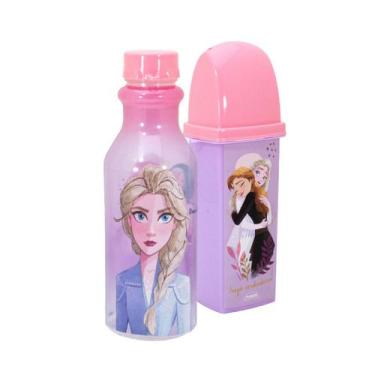 Imagem de Kit Escolar Garrafa de Água Infantil 500 ML e Porta Escova de Dente In