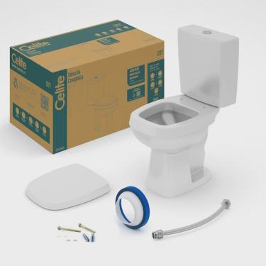 Imagem de Kit de Bacia com Caixa Acoplada 3/6l e Itens de Instalação City Celite