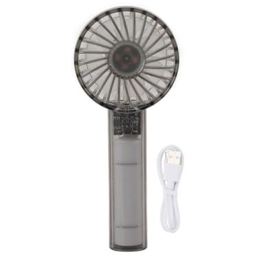 Imagem de Ventilador de Refrigeração de Bolso Transparente, Design Conveniente do Gancho Suspenso 3 Velocidade e fã de Mão Pequena e Silenciosa para Atividades Ao Ar Livre (branco) (BLACK)
