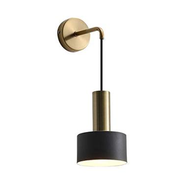 Imagem de HOSETEON Candeeiro de parede, metal moderno, barra de arte de ferro abajur de parede de queda, luminária de cabeceira oom lâmpadas de arandela de corredor altura ajustável luz de parede de lavagem