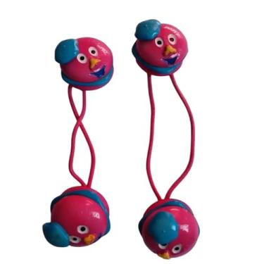 Imagem de 2 Pares Maria chiquinha Xuxa de cabelo Infantil Hamburger Fashion rosa