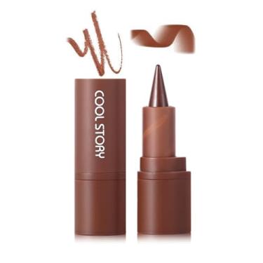 Imagem de COOL STORY Delineador labial fosco e forma de giz de cera e ponta afunilada para contorno perfeito e efeito gradiente à prova d'água delineador labial lápis labial 3 em 1 combo de maquiagem 3#