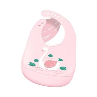 Imagem de Babador de Bebê de Silicone à Prova d'Água - Ajustável com Design de D