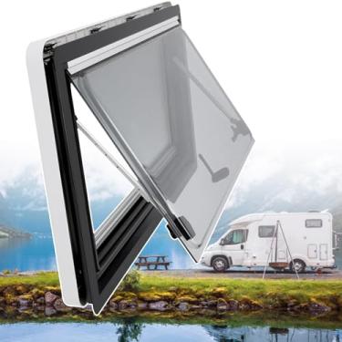 Imagem de Janela para trailer, escotilha de ventilação externa para janela de empurrar para trailer, janela articulada para trailer, com tela mosca, 900 x 500