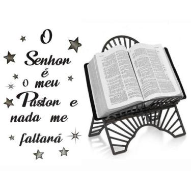 Imagem de Suporte Porta Biblia Altar  Adesivo de Parede Salmo 23  Kit Exclusivo 
