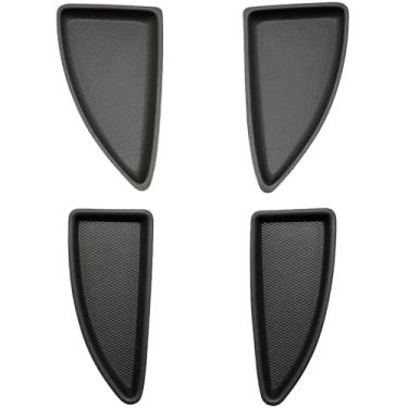 Imagem de DZMZL Conjuntos de tampas de moldura de interruptor de porta dianteira e traseira junta de borracha preta para Chevrolet Malibu 2016-2018