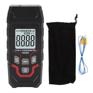 Imagem de Termômetro Termopar Tipo K, Testador Digital de Temperatura de Canal único Com Luz de Fundo, Material ABS, Ampla Faixa de medição. Projetado para Líquidos, Gases, Vapores