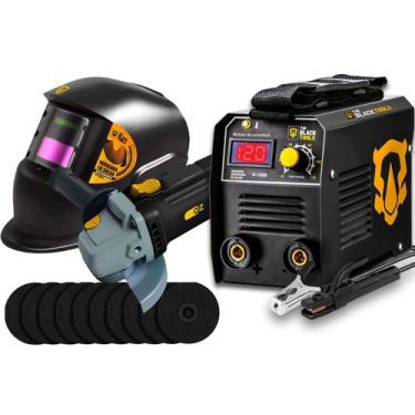 Imagem de Maquina De Solda Elétrica + Esmerilhadeira + Mascara + Discos de Corte