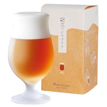 Imagem de 東洋佐々木ガラス Toyo Sasaki Glass 36311-600-JAN-P Copo de espuma para cerveja, feito no Japão, pode ser lavado na lava-louças, transparente (vidro fosco), 420 ml