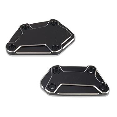 Imagem de Acc-Creativity Tampa do reservatório de fluido de freio dianteiro de alumínio para motocicleta, tampa do reservatório do cilindro mestre compatível com BMW R NINE T K1600B R1250RS R1200GS (preto)