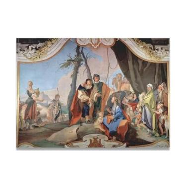 Imagem de Rachel Hiding the Idols Giovanni Battista Tiepolo Impressão em tela – Obra-prima rococó barroca, pintura escolar de Veneza, pintura a óleo decorativa para galeria doméstica 40 x 56 cm