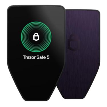 Imagem de Trezor Safe 5 - Carteira de hardware de criptografia com elemento seguro e frase-passe, tela sensível ao toque colorida e feedback tátil, proteja seu Bitcoin e ativos digitais (minério violeta)
