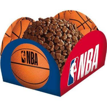 Imagem de 40 Forminhas Para Doces Nba Licenciada Festcolor - Basquete
