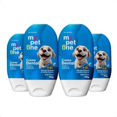 Imagem de Combo 4 Creme Dental Tutti Frutti para Cães e Gatos Mypetone - 90g