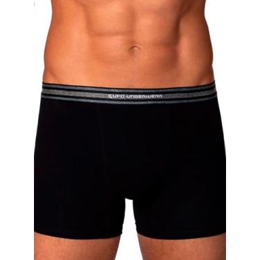 Imagem de Cueca Boxer Lupo 00523-003 Algodão com Elastano T. P/GG, M, 9980, Pret
