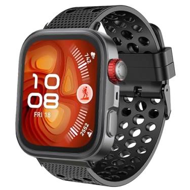 Imagem de Pulseira esportiva de silicone compatível com Huawei Watch Fit 4 Pro, compatível com Huawei Watch Fit 4 Pro, Fit 4, Fit 3 (preta, para Fit 4 Pro, Fit 4, Fit 3)