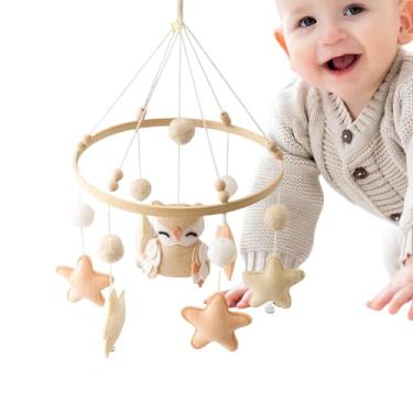 Imagem de Móbile de Berço, Móbile de Feltro Portátil para Bebé, Brinquedo Macio Sensorial com Design Neutro Decoração Feita à Mão para a Menina Brincar de Barriga no Quarto do Bebé e Casa