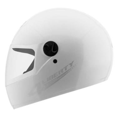 Imagem de Capacete Branco Tamanho 60 ProTork Viseira Cristal Casco Em ABS E Cint