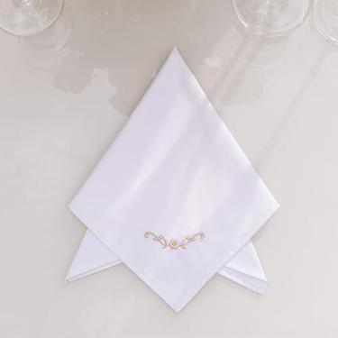 Imagem de Plumasul Guardanapo Bella Mesa Rosa di Bosco Rose 100% Algodão Cetim 300 fios 40x40cm