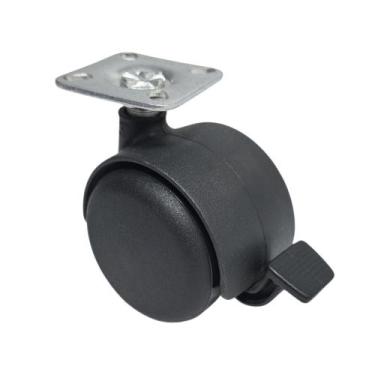 Imagem de Rodízio para Cadeira de Escritório SQ90 HC 38X38 Preto Com Freio 40kg 