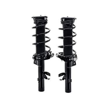 Imagem de PM Auto Par de 2 peças de substituição de montagem de mola de bobina de suspensão dianteira esquerda-direita para Ford Focus 2014-2018