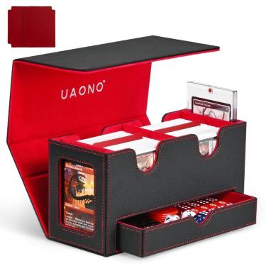 Imagem de Caixa de baralho de cartas UAONO Double Card Storage MTG 200+ Cards