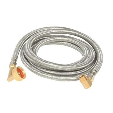 Imagem de Ｂｅｓｇａ Kit de instalação de mangueira de -louças com conector de alto desempenho, cotovelo macho de 3/8" e cotovelo FHT de 3/4", 10 Pés