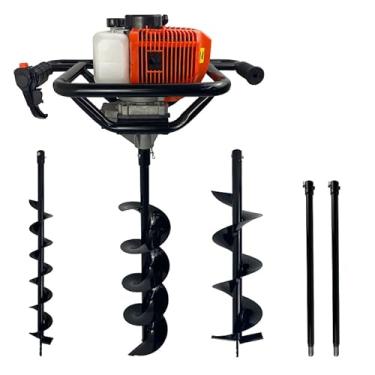 Imagem de Perfurador de Solo Gasolina 52cc 2,5HP com Brocas 10cm + 15cm + 20cm + 2 extensores 60cm FAK520PS Carbon Fak