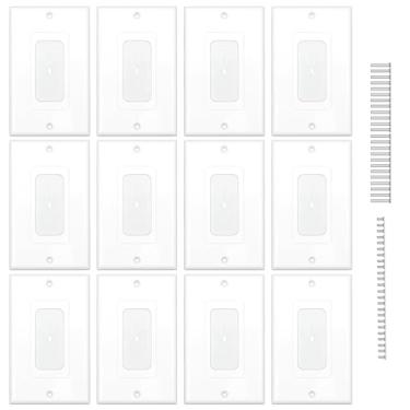 Imagem de XGGYA Placa de parede de borracha flexível, placa de parede de tamanho padrão, 1 gangue, 11,4 cm x 2,75, inserção de ilhós de parede de borracha para cabos de baixa tensão, sistema de home theater