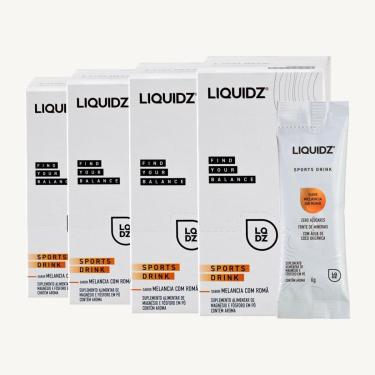 Imagem de LIQUIDZ® - Eletrólitos Zero Açúcares - Melancia com Romã - Kit 4 Caixas - 56 sachês-Unissex
