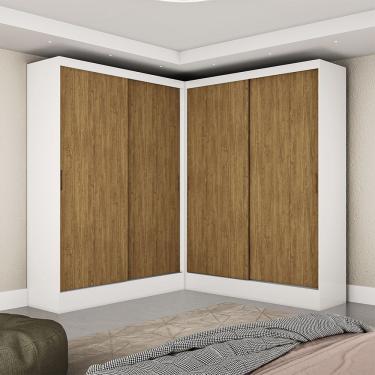 Imagem de Closet Casal Duplo Belém 4 Portas 4 Gavetas Carioca Móveis Branco Cinamomo