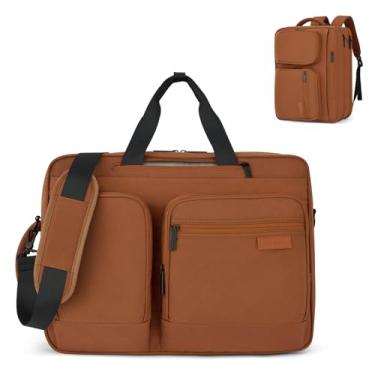 Imagem de Hanke Mochila de viagem multifuncional para mulheres e homens, mochila de mão, Marrom avermelhado, 17.5 Inch, Bolsa de viagem