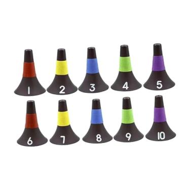 Imagem de Aymzbd 10x Cones de Treinamento de Futebol, Placas de Obstáculos, Ferramentas de Auxílio de Campo, Jogos ao Ar Livre, Chifres em Forma de Sinal, Marcadores