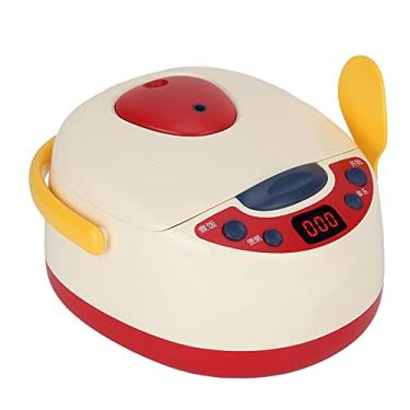 Imagem de KIMISS Conjunto de Brinquedos de Fogão de Arroz Com Spray Inteligente - Playset de Cozinha de Cozinha Interativa Com Som e Música para (Panela de arroz com spray vermelho)