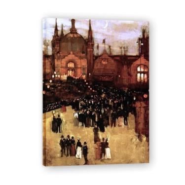 Imagem de Get Together John Lavery Iconic Realist Portrait & War Scene Canvas Art – Decoração de parede irlandesa atemporal para casa emoldurada 39,98 x 55,88 cm