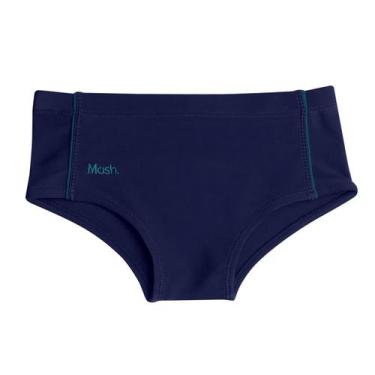 Imagem de Sunga Infantil Meninos Slip Moda Praia Mash, M, Azul escuro