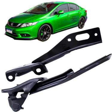 Imagem de Par Dobradiça Braço Capô Honda Civic G9 14 15 2016