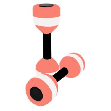 Imagem de rockible 2x Halteres aquáticos para exercícios de piscina, aeróbica, fitness, halteres de EVA Sports, exercícios aquáticos para atividades de natação, Rosa