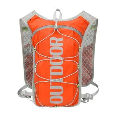 Imagem de rockible Mochila de hidratação, colete de hidratação para corrida, mochila com bolsa de água para ciclismo, atividades ao ar livre, escalada, Laranja