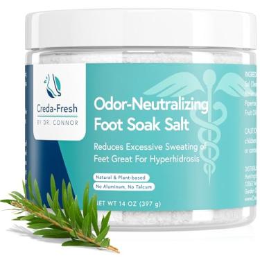 Imagem de CREDA-FRESH Creda Fresh Epsom Salt Foot Soak - Óleo De Melaleuca Para Os Pés E Eliminador De Odores Nos Pés - Sais De Imersão Para Os Pés Para Pés De Atletas E Pés Suados - Suaviza Calos - Alivia Pé