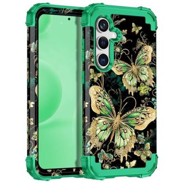 Imagem de Casetego Capa para Galaxy S24 FE 5G, brilham no escuro, três camadas, resistente, à prova de choque, proteção total, policarbonato rígido + capa amortecedora de TPU macio para Samsung Galaxy S24 FE de