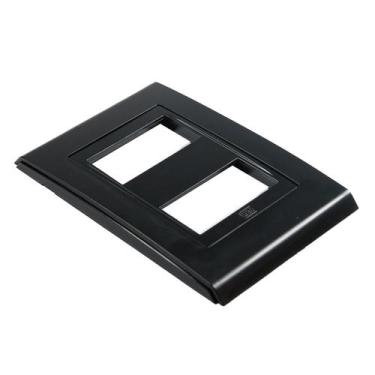 Imagem de Placa 4x2 2 Posicoes Refinatto Weg Preto