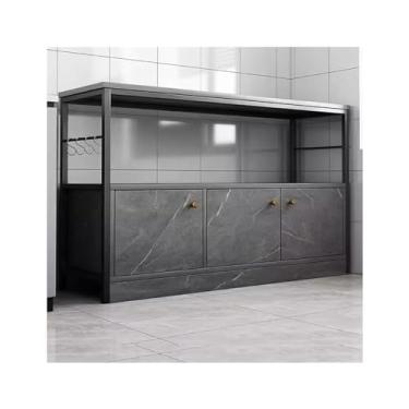 Imagem de Prateleira de cozinha Armário de ilha cozinha, chão ao teto, multifuncional, armário armazenamento dedicado para parede doméstico Prateleira de armazenamento