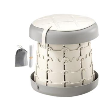 Imagem de Rrlihjgu Banheiro Portátil Infantil, Penico Portátil Dobrável, Infantil Com Sacos De Lixo Para Campismo Parque Hotel Actividades Ao Ar Livre