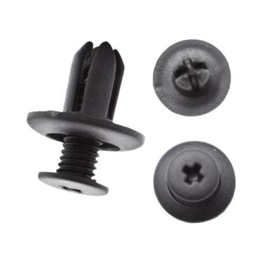 Imagem de Rebite De Porta Com Furo Preto De 8mm, Clipes De Plástico, 100/50 Peça