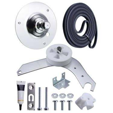 Imagem de Kit de rolamento traseiro de tambor secador com correia de acionamento de tambor e conjunto de braço de polia intermediária apto para secador Frigidaire Kenmore Kelvinator, substitui 5303281153