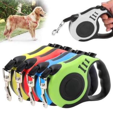 Imagem de Coleira guia retratil para cachorros pet 3 metros - Arco