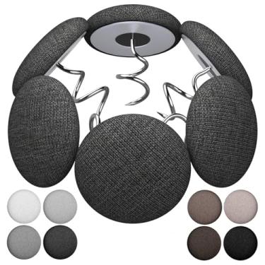 Imagem de MAICOBI Pinos de saias de cama, broches de botão cobertos de linho, pinos torcidos para capa de sofá, para saias de cama, alfinetes de estofamento, suportes de poltrona, capas de apoio de braço (12