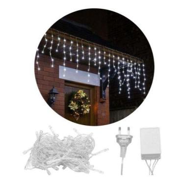 Imagem de Pisca Pisca Branco 100 Leds 8 Funções Fio Transparente 9 Metros 127V V
